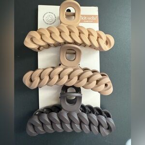 Kitsch Braided Claw Clip-3pc Neutral
